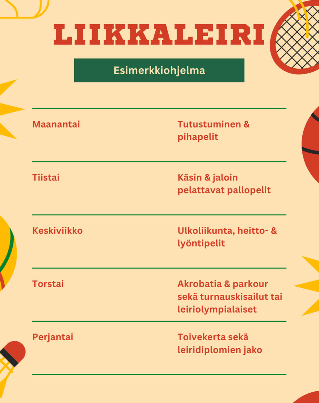 Esimerkkileiriohjelma
